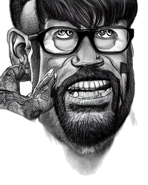 face, comic book art, cartoon, pencil sketch, photorealistic, highly, detailed, ink transparent PNG cut-out