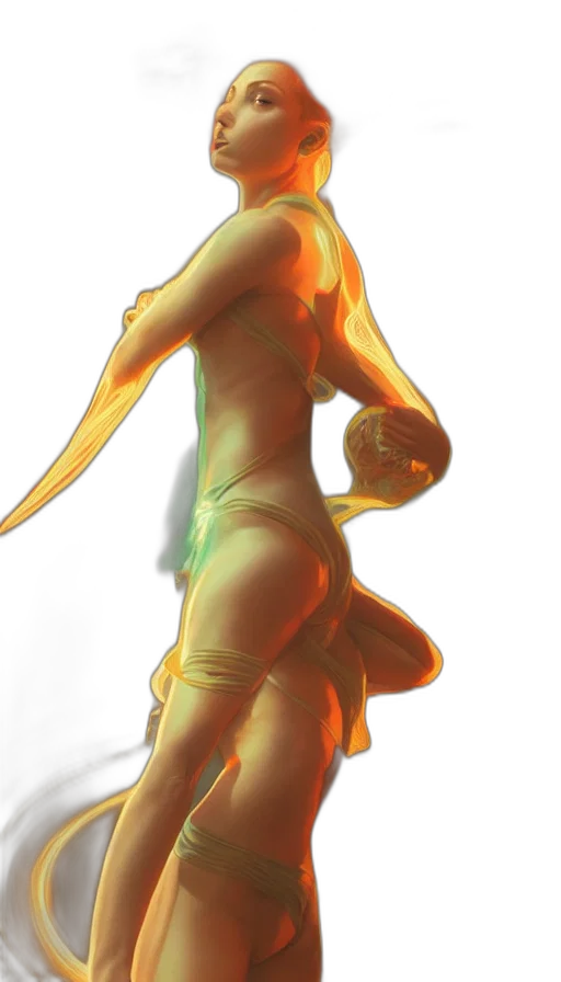 dress, staff, weapon, robot transparent PNG cut-out