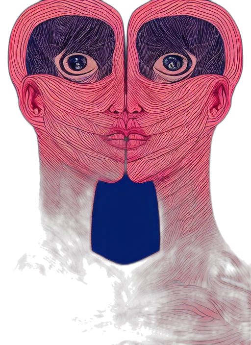 mask, face, creature, robot, concept art, comic book art, watercolor, cartoon transparent PNG cut-out