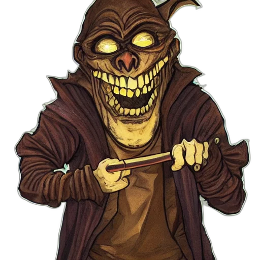mask, staff, creature, face transparent PNG cut-out