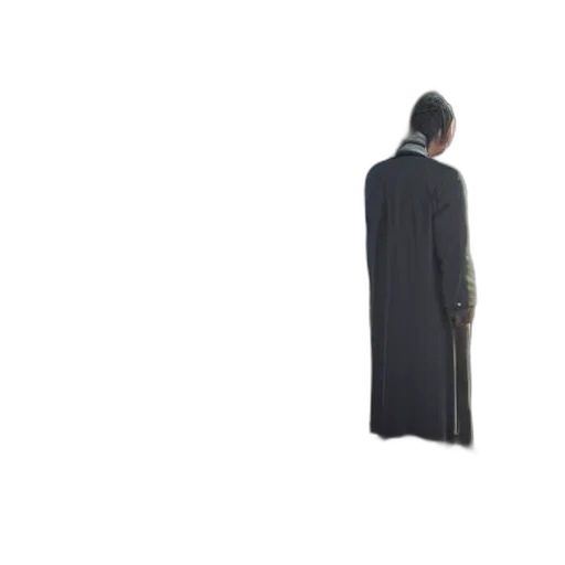 jacket, staff, dress, umbrella, concept art, 3d render, pixel art, fog transparent PNG cut-out