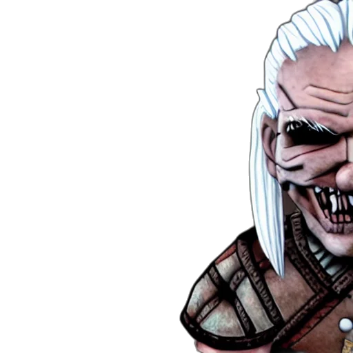 face, comic book art, concept art, fantasy art, geralt, rivia, fighting, freddy transparent PNG cut-out