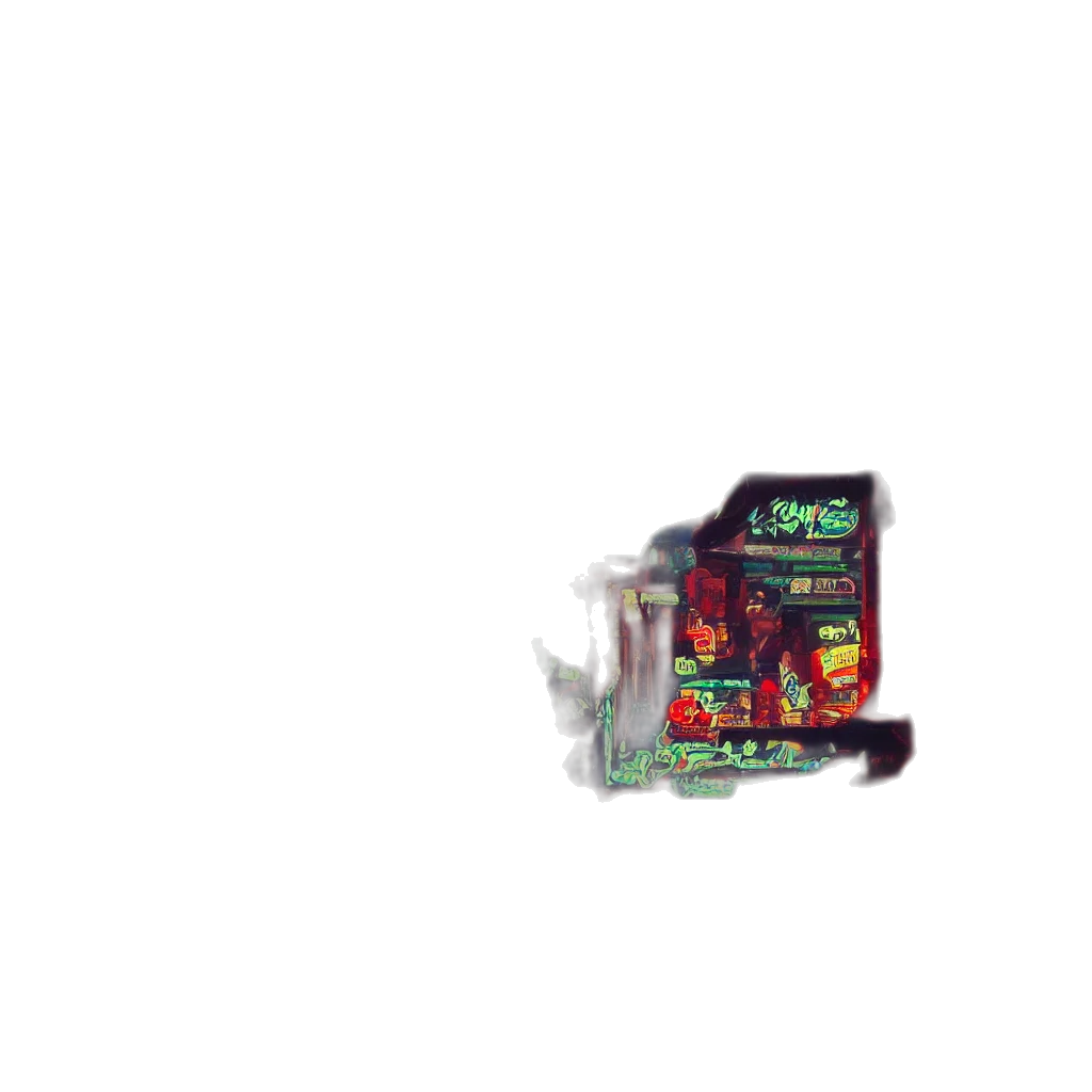 food, bottle, robot, weapon, pixel art, 3d render, concept art, photorealistic transparent PNG cut-out