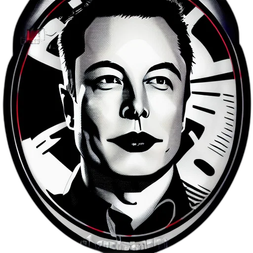 robot, face, comic book art, cartoon, concept art, pixel art, head, elon transparent PNG cut-out