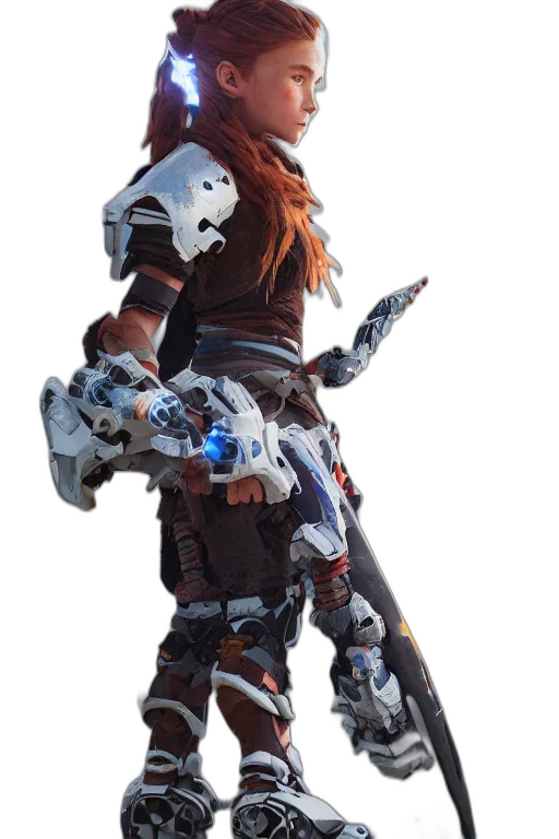 weapon, robot, staff, sword, concept art, 3d render, fantasy art, cyberpunk transparent PNG cut-out