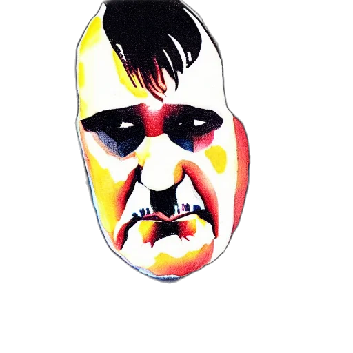 mask, face, watercolor, comic book art transparent PNG cut-out