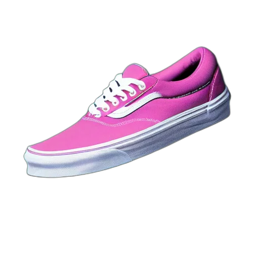 shoes, vaporwave, 3d render, photorealistic transparent PNG cut-out