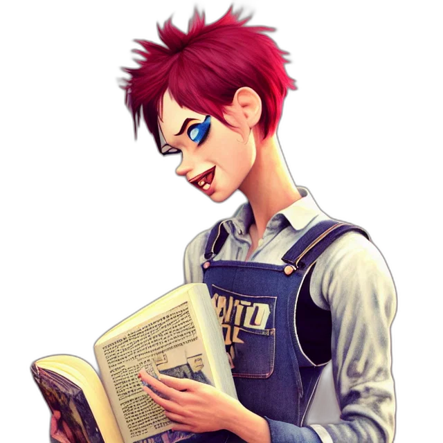 staff, cartoon, anime, comic book art, concept art, full, body, pose transparent PNG cut-out