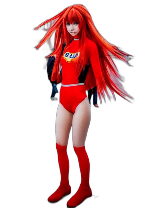 jacket, hair, concept art, 3d render transparent PNG cut-out