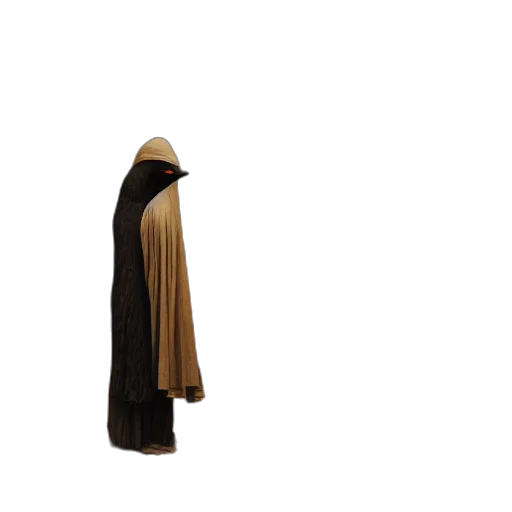 dress, jacket, staff, mask transparent PNG cut-out