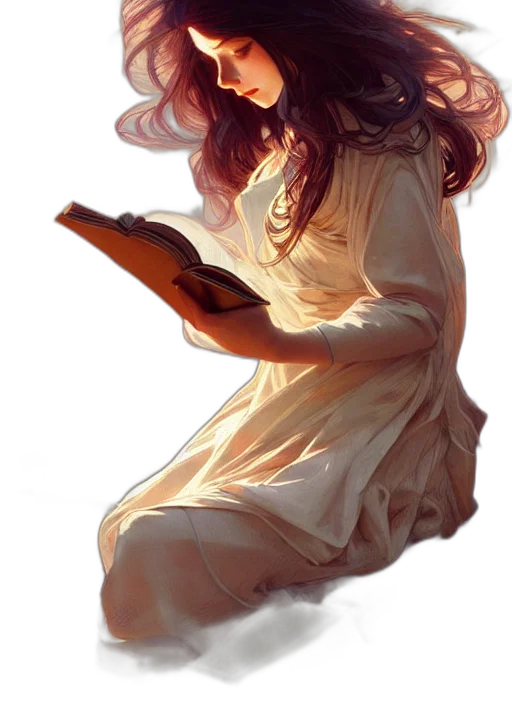dress, staff, face, fantasy art transparent PNG cut-out