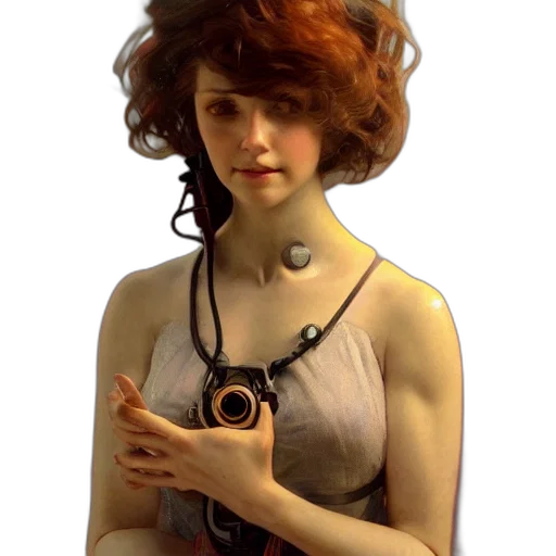 jewelry, robot, dress, staff transparent PNG cut-out