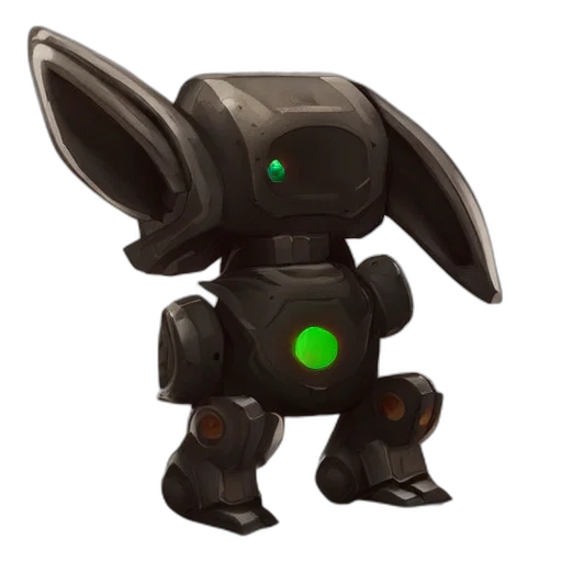 robot, weapon, creature, staff, concept art, 3d render, pixel art, fantasy art transparent PNG cut-out