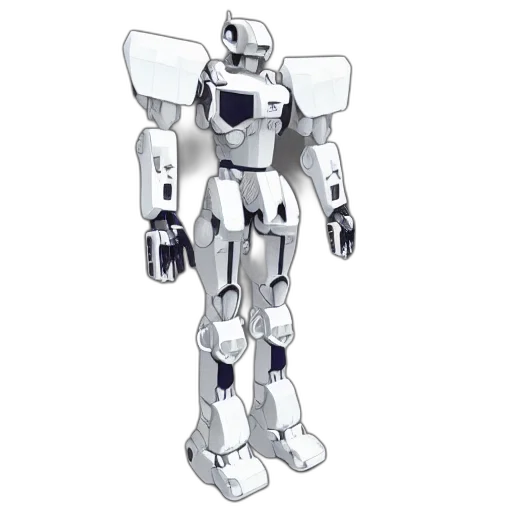 robot, 3d render, concept art, pixel art transparent PNG cut-out