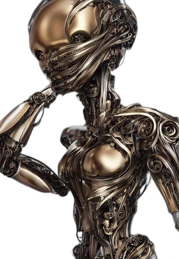robot, concept art, 3d render, cyberpunk, outer space, perfectly, centered, portrait transparent PNG cut-out