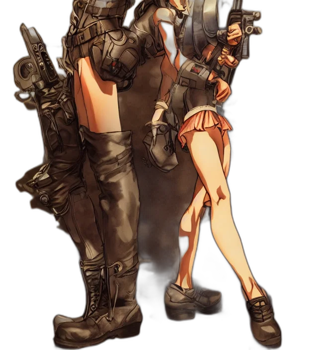weapon, staff, concept art, cyberpunk, fantasy art, comic book art, fire, golden transparent PNG cut-out