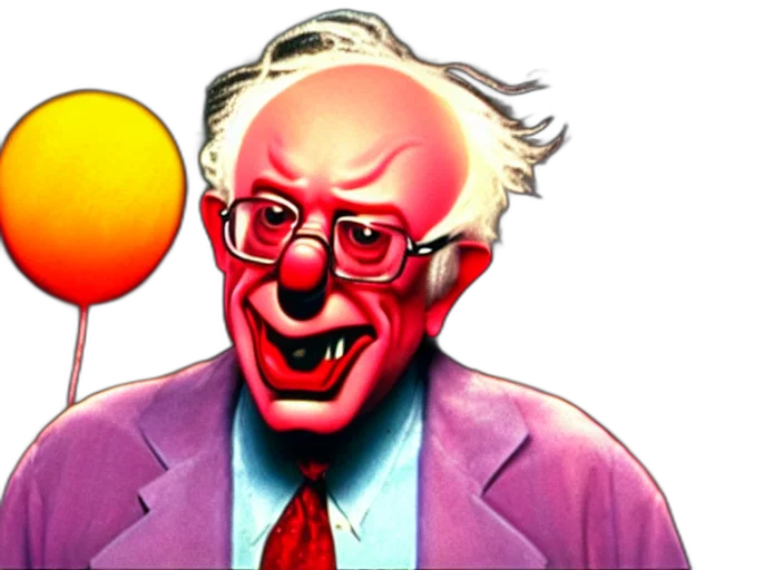 mask, cartoon, film, still, bernie, sanders, killer, klowns transparent PNG cut-out