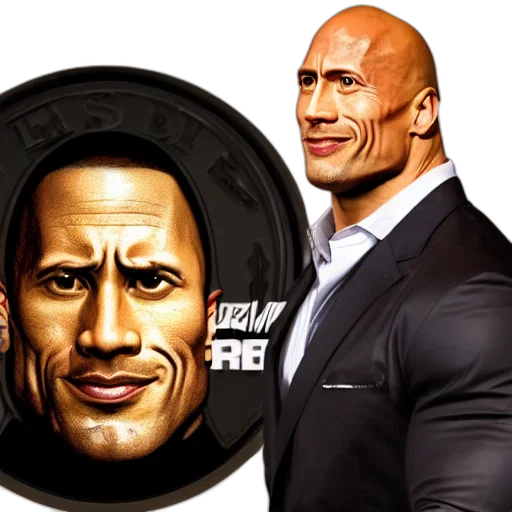 face, photorealistic, cartoon, comic book art, concept art, patent, dwayne, johnson transparent PNG cut-out