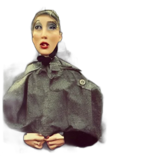 jacket, dress, face, 3d render transparent PNG cut-out
