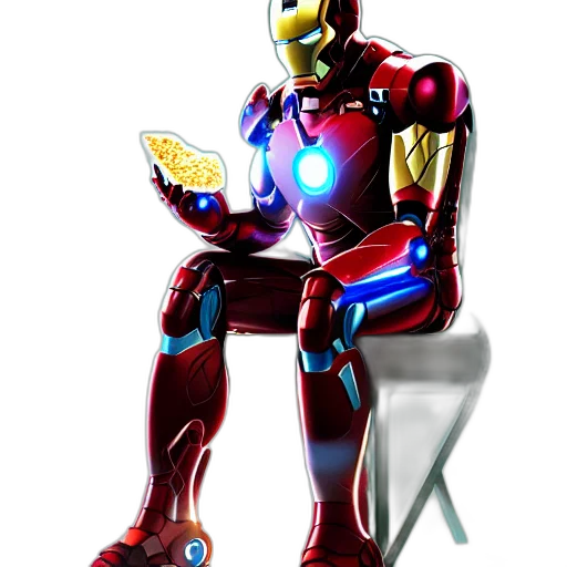 robot, furniture, staff, weapon, 3d render, concept art, comic book art, cartoon transparent PNG cut-out