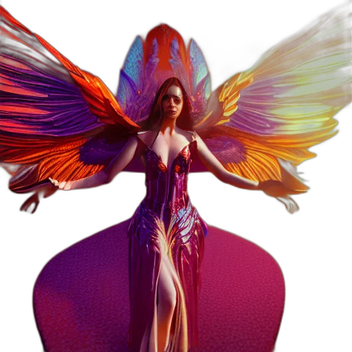 dress, concept art, fantasy art, 3d render, photorealistic, colorful, beautiful, orchid transparent PNG cut-out
