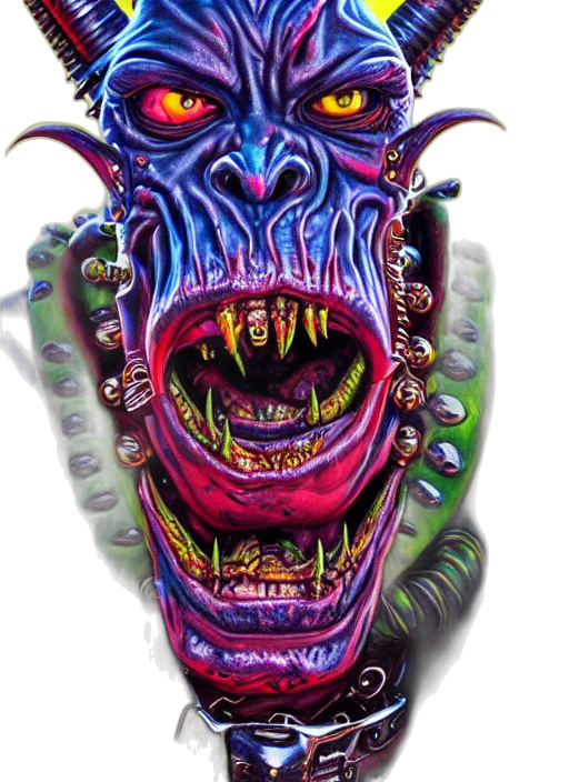 creature, mask, face, staff, concept art, 3d render, photorealistic, fantasy art transparent PNG cut-out