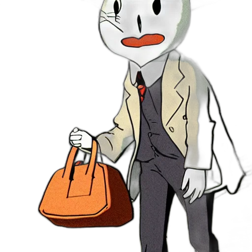jacket, mask, staff, creature transparent PNG cut-out