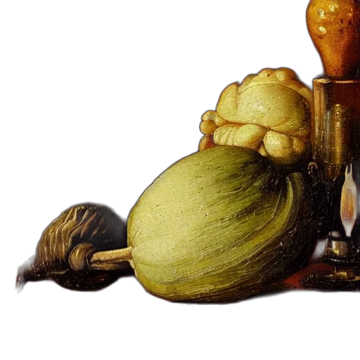 food, crown, photorealistic, oil painting transparent PNG cut-out