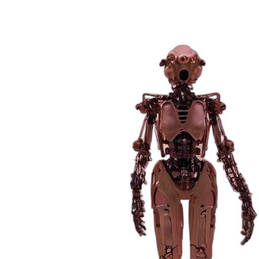 robot, 3d render, concept art, cyberpunk transparent PNG cut-out