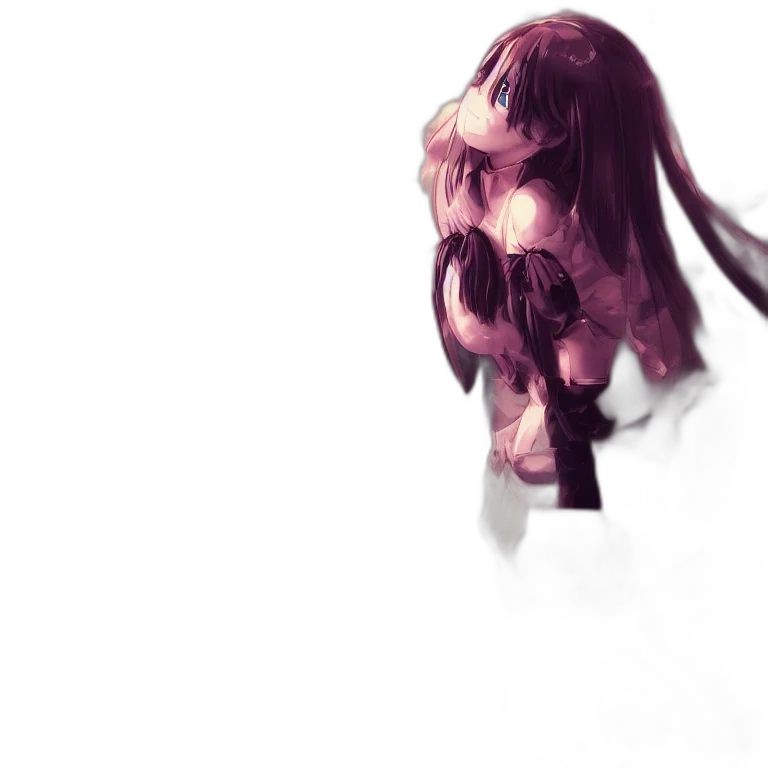 hair, creature, mask, animal, anime, photorealistic, 3d render, concept art transparent PNG cut-out