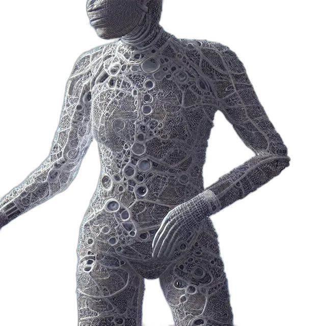 robot, 3d render, concept art, realistic transparent PNG cut-out