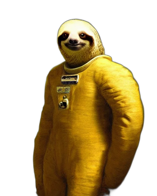 animal, jacket, creature, staff, concept art, 3d render, photorealistic, golden transparent PNG cut-out