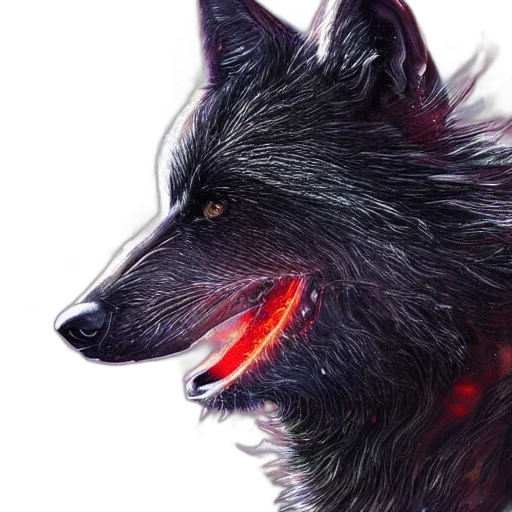 animal, creature, mask, dragon, fantasy art, cyberpunk, concept art, photorealistic transparent PNG cut-out