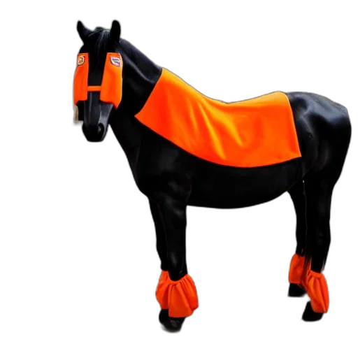 animal, jacket, dress, creature, 3d render, concept art, horse, orange transparent PNG cut-out