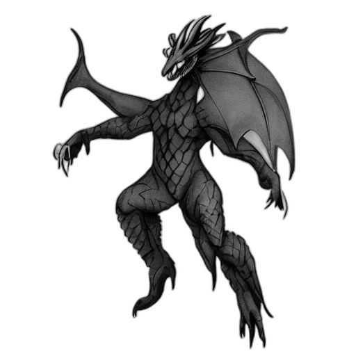 dragon, creature, staff, concept art transparent PNG cut-out