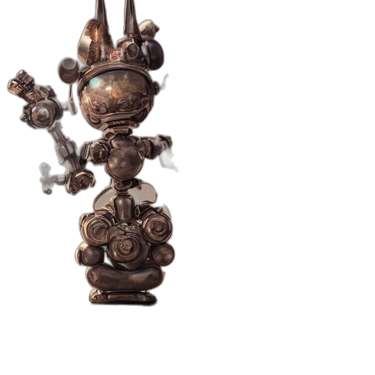 robot, staff, weapon, jewelry, concept art, 3d render, fantasy art, octane transparent PNG cut-out