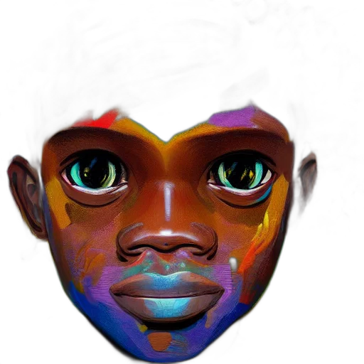 face, mask, crown, creature, concept art, photorealistic, fantasy art, watercolor transparent PNG cut-out