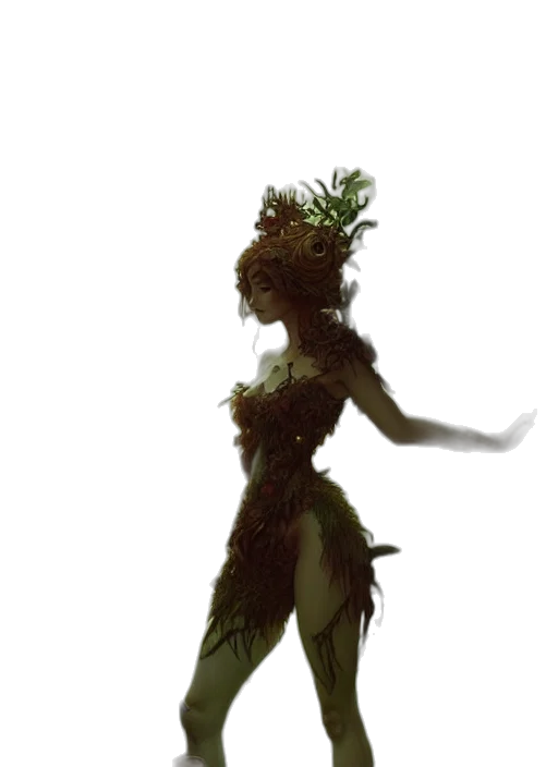 staff, dress, creature, mask transparent PNG cut-out