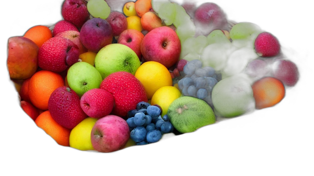 food, crown, photorealistic, 3d render, colorful, pastel, neon, basket transparent PNG cut-out