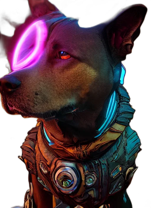 staff, mask, animal, face, cyberpunk, concept art, fantasy art, 3d render transparent PNG cut-out