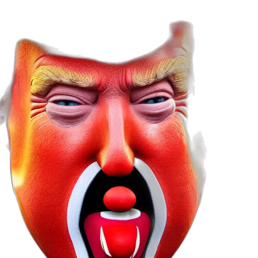 mask, face, creature, 3d render transparent PNG cut-out
