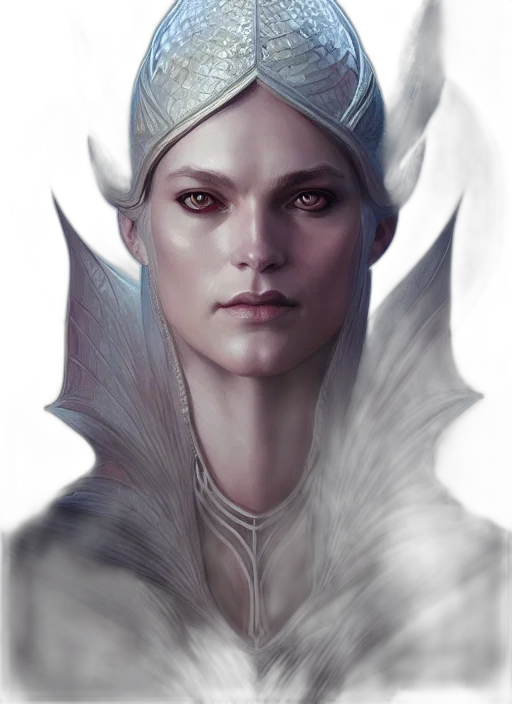 face, dragon, staff, crown, fantasy art, concept art, photorealistic, comic book art transparent PNG cut-out