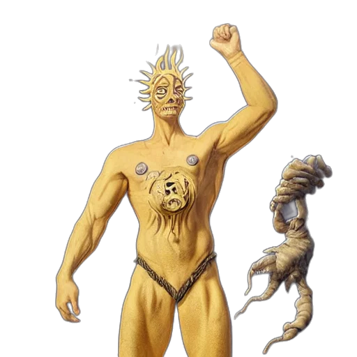 creature, staff, mask, concept art transparent PNG cut-out