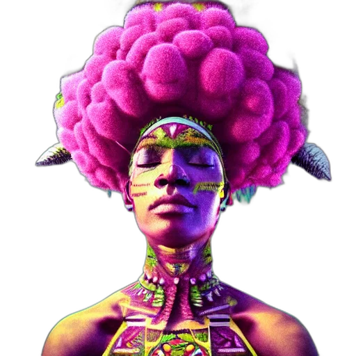 crown, face, mask, hair, concept art, fantasy art, 3d render, photorealistic transparent PNG cut-out