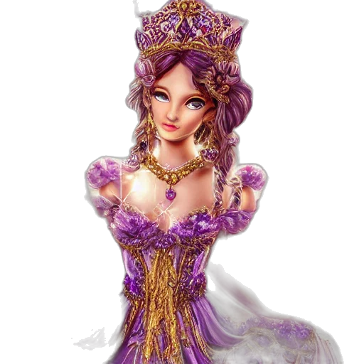 crown, jewelry, dress, 3d render, fantasy art, concept art, photorealistic, princess transparent PNG cut-out