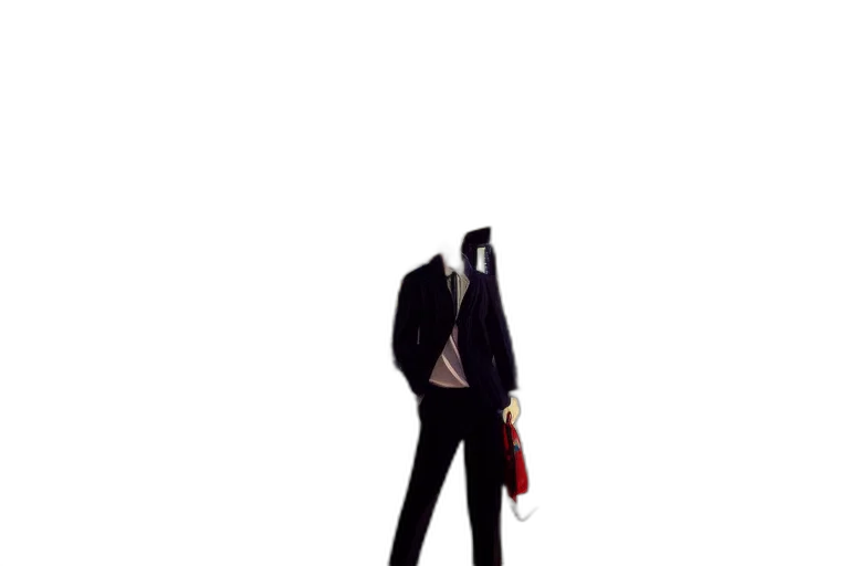 jacket, staff, umbrella, shoes transparent PNG cut-out