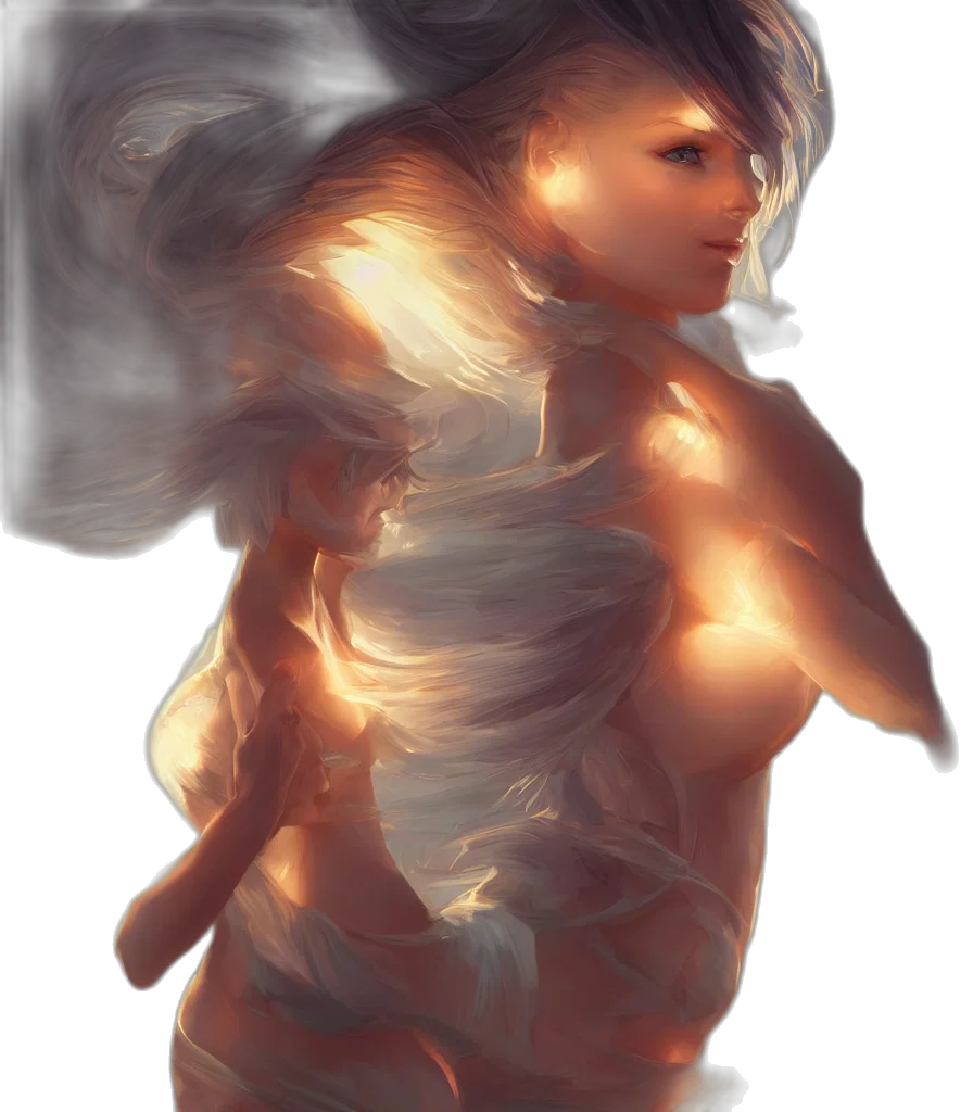 dress, dragon, mask, hair transparent PNG cut-out