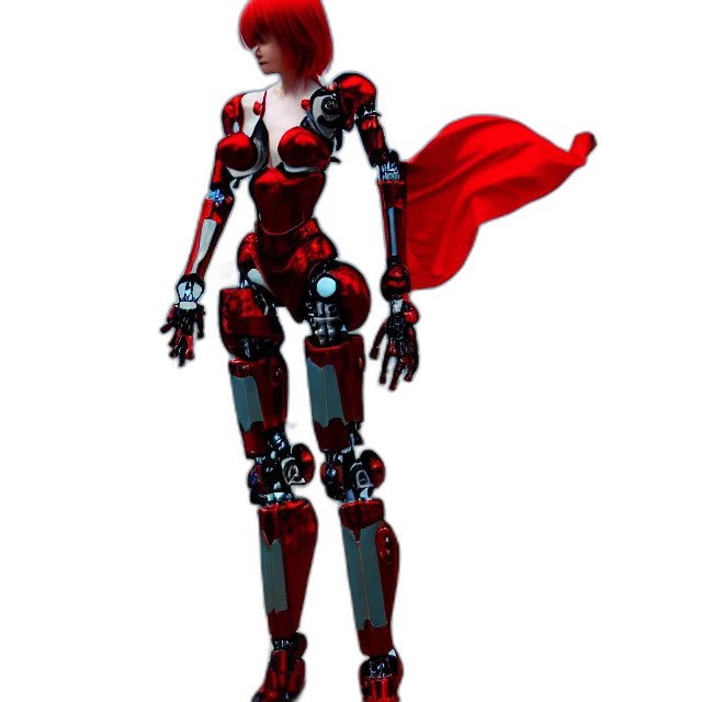 robot, dress, concept art, 3d render transparent PNG cut-out