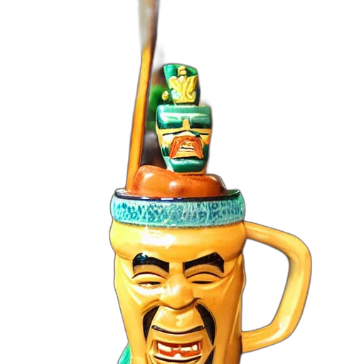 staff, bottle, crown, weapon, 3d render, photorealistic, trader, vic transparent PNG cut-out