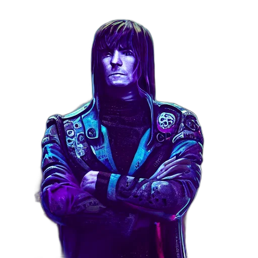 jacket, robot, face, staff transparent PNG cut-out